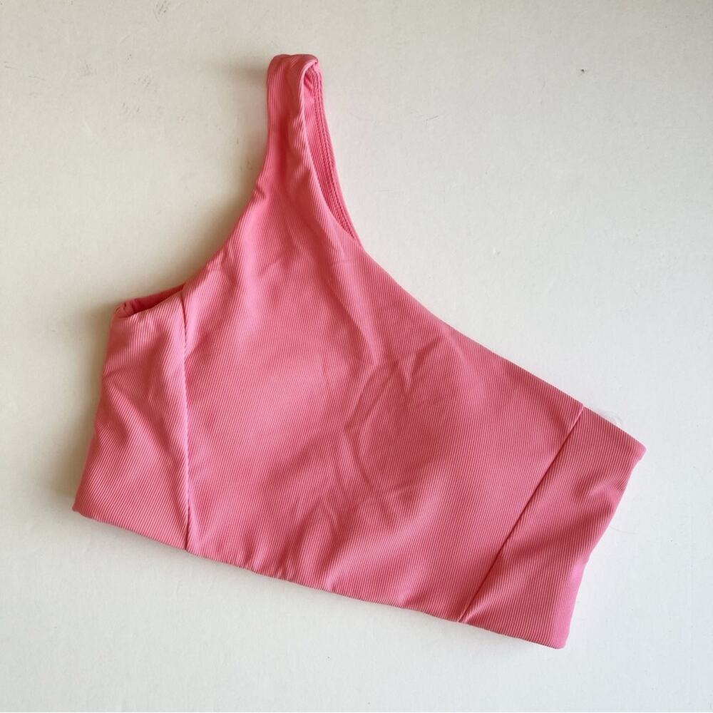 WILO Ribbed One Shoulder Bra Pink